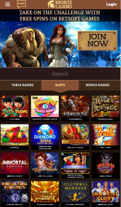 Bronze Casino mobile