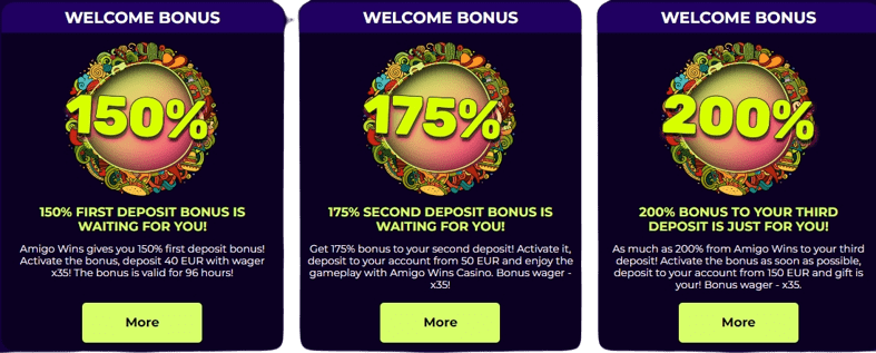 Amigo wins casino bonus