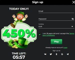 Patrick Spins Casino login