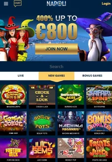 Mobile version of the casino