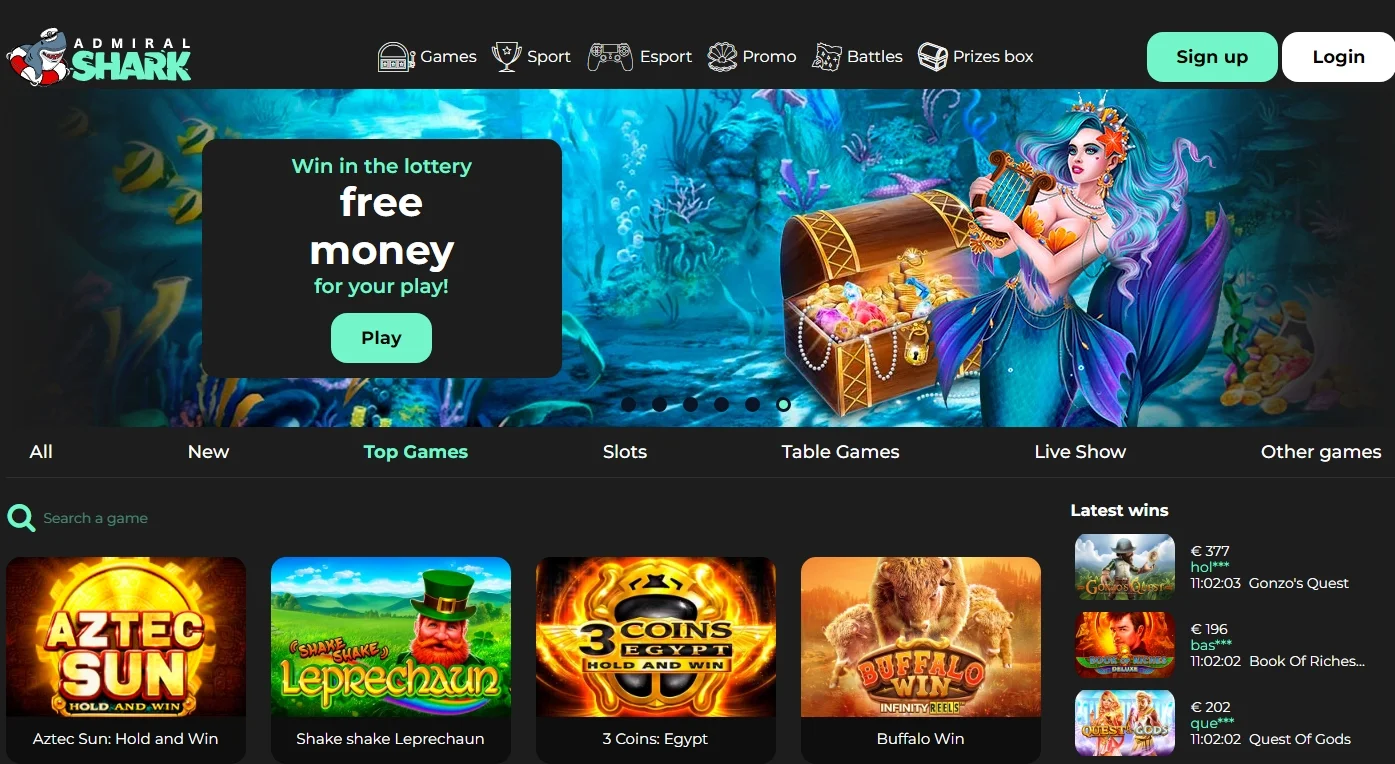 admiral shark casino