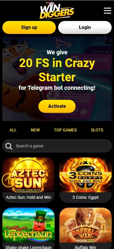 win diggers casino mobile