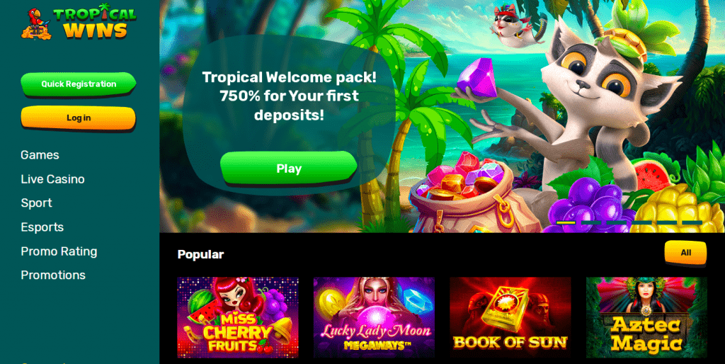 Tropical Wins casino review