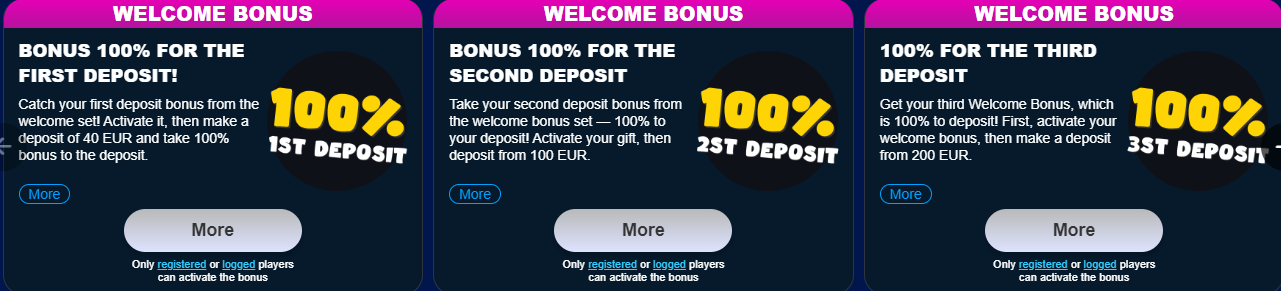 Lucky Carnival bonuses