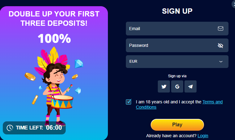 Lucky Carnival sign up