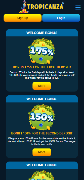 Tropicanza mobile casino